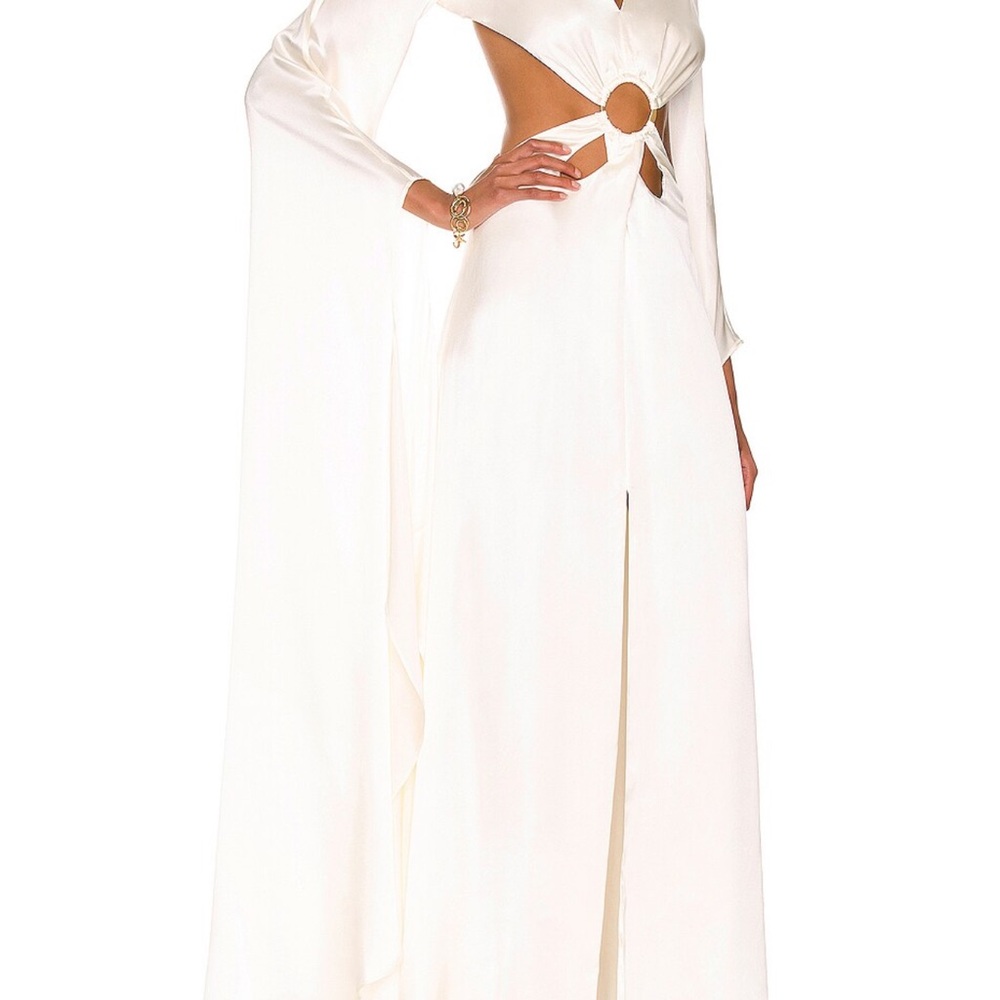 cult gaia XS Ivory Long Sleeve Cutout Maxi Jasmin Dress - Picture 12 of 12